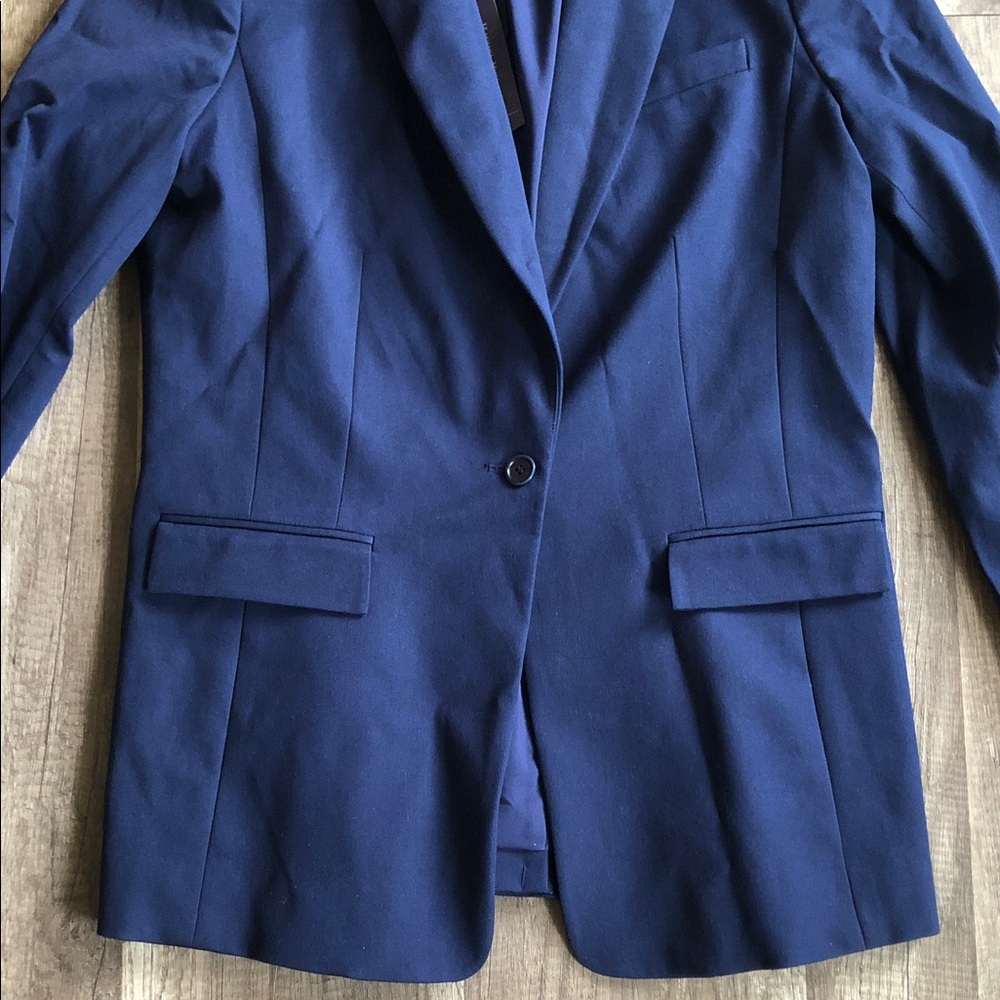 Rachel Roy Navy Blue Shoulder Padded Blazer 14 NEW - Picture 3 of 8